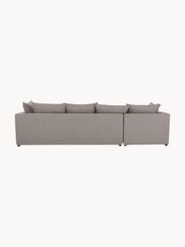 Divano angolare grande Zach, Rivestimento: polipropilene Il rivestim, Piedini: plastica, Tessuto taupe, Larg. 300 x Prof. 213 cm, chaise-longue a sinistra