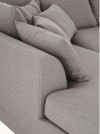 Divano angolare grande Zach, Rivestimento: polipropilene Il rivestim, Piedini: plastica, Tessuto taupe, Larg. 300 x Prof. 213 cm, chaise-longue a sinistra