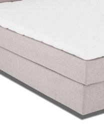 Premium Boxspringbett Phoebe, Matratze: 7-Zonen-Taschenfederkern , Füße: Massives Buchenholz, lack, Altrosa, 140 x 200 cm