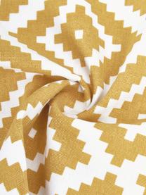 Kissenhülle Miami mit grafischem Muster, 100% Baumwolle, Senfgelb, B 45 x L 45 cm