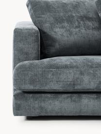 Sofa Tribeca (3-Sitzer), Bezug: 100 % Polyester Der strap, Gestell: Buchenholz, Kiefernholz, , Füße: Kiefernholz Dieses Produk, Webstoff Graublau, B 228 x T 104 cm