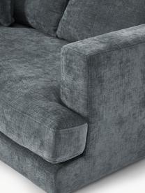 Sofa Tribeca (3-Sitzer), Bezug: 100 % Polyester Der strap, Gestell: Buchenholz, Kiefernholz, , Füße: Kiefernholz Dieses Produk, Webstoff Graublau, B 228 x T 104 cm