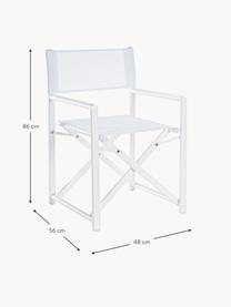Skladacia záhradná stolička Taylor, Biela, Š 48 x H 56 cm