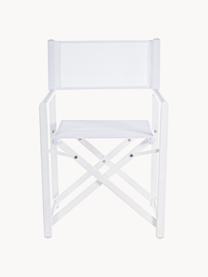 Sedia da giardino pieghevole Taylor, Seduta: plastica (610 g/m²), Struttura: alluminio verniciato a po, Bianco, Larg. 48 x Prof. 56 cm