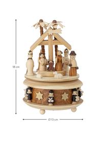 Presepe Ravn, alt. 18 cm, Legno di pino, metallo, Beige, Ø 13 x Alt. 18 cm