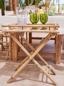 Ogrodowy stolik pomocniczy z drewna bambusowego Mandisa, Drewno bambusowe, naturalne, Beżowy, S 60 x W 68 cm