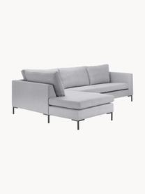 Ecksofa Luna, Bezug: 100 % Polyester, Oeko-Tex, Gestell: Massives Buchenholz, Schi, Webstoff Grau, B 280 x T 184 cm, Eckteil links