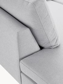 Ecksofa Luna, Bezug: 100 % Polyester Der strap, Gestell: Massives Buchenholz, Schi, Füße: Metall, galvanisiert Das , Webstoff Grau, B 280 x T 184 cm, Eckteil links