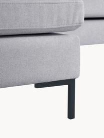 Ecksofa Luna, Bezug: 100 % Polyester, Oeko-Tex, Gestell: Massives Buchenholz, Schi, Webstoff Grau, B 280 x T 184 cm, Eckteil links