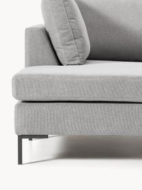 Ecksofa Luna, Bezug: 100 % Polyester Der strap, Gestell: Massives Buchenholz, Schi, Füße: Metall, galvanisiert Das , Webstoff Grau, B 280 x T 184 cm, Eckteil links