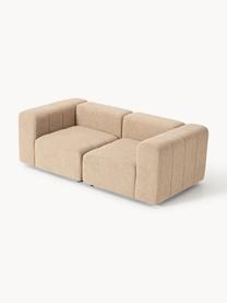 Modulares Bouclé-Sofa Lena (3-Sitzer), Bezug: Bouclé (93 % Polyester, 6, Gestell: Buchenholz, Spanplatte, H, Bouclé Beige, B 211 x T 106 cm