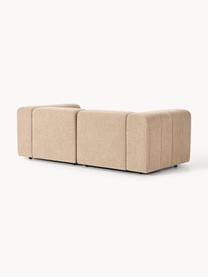 Modulares Bouclé-Sofa Lena (3-Sitzer), Bezug: Bouclé (93 % Polyester, 6, Gestell: Buchenholz, Spanplatte, H, Füße: Kunststoff, Bouclé Beige, B 211 x T 106 cm