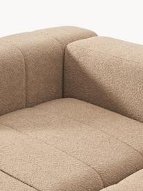 Modulares Bouclé-Sofa Lena (3-Sitzer), Bezug: Bouclé (93 % Polyester, 6, Gestell: Buchenholz, Spanplatte, H, Füße: Kunststoff, Bouclé Beige, B 211 x T 106 cm