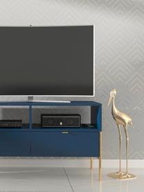 Mueble de TV con cajones Polka, Estructura: tablero de fibra de alta , Azul oscuro, An 120 x Al 65 cm