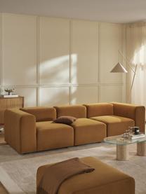 Canapé modulable 4 places en velours Lena, Tissu ocre, larg. 284 x prof. 106 cm