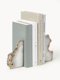 Sada knižních zarážek z křemene Sedona, 2 díly, Křemen, Bílý křemen, zlatá, Š 6 cm, V 10 cm