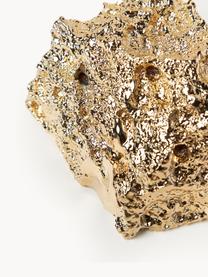 Buchstützen Sedona aus Quartz, 2er-Set, Quartz, Weißer Quartz, Goldfarben, B 6 x H 10 cm