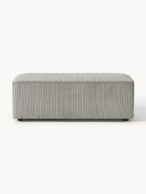 Pouf XL en velours côtelé Melva, larg. 116 x prof. 42 cm, Velours côtelé gris, larg. 116 x prof. 42 cm