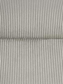 Pouf XL en velours côtelé Melva, Velours côtelé gris, larg. 116 x prof. 42 cm