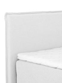 Letto boxspring premium Violet, Materasso: a molle insacchettate a 7, Piedini: legno di faggio massiccio, Grigio chiaro, 200 x 200