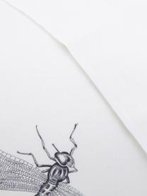 Parure copripiumino reversibile in cotone Estuary, Cotone, Grigio, bianco, 200 x 200 cm + 2 federe 50 x 80 cm