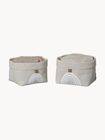 Set de cestas Premium, 2 uds., Beige claro, Set de diferentes tamaños