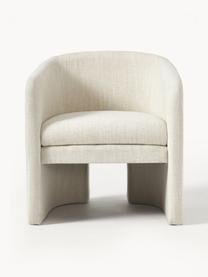 Loungefauteuil Mairo, Bekleding: 54% polyester, 36% viscos, Frame: massief grenenhout, FSC-g, Geweven stof lichtbeige, B 68 x D 62 cm