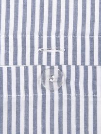 Baumwoll-Kissenbezug Ellie, fein gestreift, 50 x 70 cm, Webart: Renforcé Fadendichte 118 , Weiss, Dunkelblau, B 50 x L 70 cm