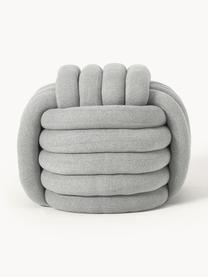 Pouf-nœud Twist, Gris clair, larg. 54 x haut. 45 cm