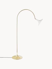 Große Bogenlampe Petalii, Weiß, Goldfarben, H 170 cm