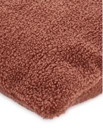 Flauschige Teddy-Kissenhülle Mille, Vorderseite: 100% Polyester (Teddyfell, Rückseite: 100% Polyester (Teddyfell, Rot, B 45 x L 45 cm