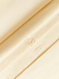 Housse de couette en percale de coton Elsie, Jaune pâle, larg. 200 x long. 200 cm