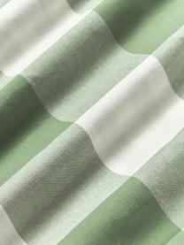 Karierter Baumwoll-Kopfkissenbezug Nels, Webart: Renforcé Fadendichte 144 , Grüntöne, Weiß, B 40 x L 80 cm
