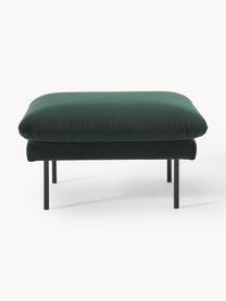 Pouf de canapé en velours Moby, Velours vert foncé, larg. 78 x prof. 78 cm