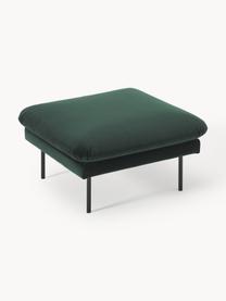 Pouf de canapé en velours Moby, Velours vert foncé, larg. 78 x prof. 78 cm