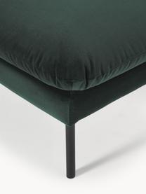 Reposapiés puf de terciopelo Moby, Tapizado: terciopelo (poliéster de , Estructura: madera de pino maciza, Patas: metal con pintura en polv, Terciopelo verde oscuro, An 78 x F 78 cm