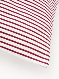 Federa reversibile in flanella con motivo schiaccianoci Noan, Rosso, bianco, Larg. 50 x Lung. 80 cm