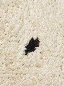 Tappeto rotondo e soffice a pelo lungo a pois Ayana, Retro: 100% cotone Il materiale , Beige, nero, Ø 120 cm (taglia S)