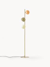 Lampada da terra in vetro opalino Josie, Paralume: vetro opalino, Multicolore, Alt. 155 cm