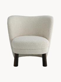 Poltrona da cocktail in teddy Tress, Rivestimento: 100 % poliestere, Struttura: legno di pino certificato, Teddy bianco, Larg. 77 x Prof. 80 cm