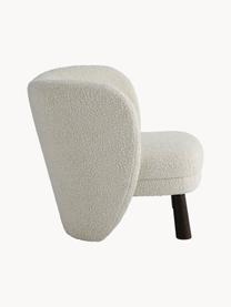 Teddy coctailfauteuil Tress, Bekleding: 100% polyester, Frame: grenenhout, FSC-gecertifi, Teddy wit, B 77 x D 80 cm