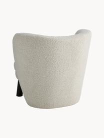 Fauteuil cocktail tissu peluche Tress, Peluche blanc, larg. 77 x prof. 80 cm