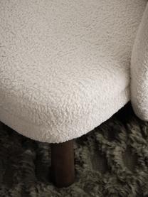 Fauteuil cocktail tissu peluche Tress, Peluche blanc, larg. 77 x prof. 80 cm