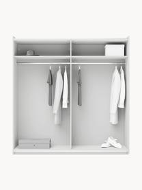 Armario modular Charlotte, 2 puertas correderas (200 cm), diferentes variantes, Estructura: tablero aglomerado revest, Gris, Interior Basic (An 200 x Al 200 cm)