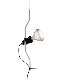 Lampada a sospensione Parentesi, Acciaio rivestito, Bianco, Ø 11 x Alt. 61 cm