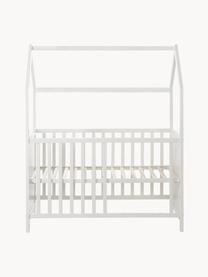 Höhenverstellbares Kinder-Hausbett Style, verschiedene Größen, Rahmen: Schichtholz, Mitteldichte, Weiß, B 60 x L 120 cm