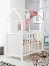 Höhenverstellbares Kinder-Hausbett Style, verschiedene Größen, Rahmen: Schichtholz, Mitteldichte, Weiß, B 60 x L 120 cm