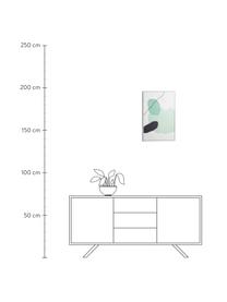 Gerahmter Digitaldruck Xooc, Rahmen: Mitteldichte Holzfaserpla, Bild: Leinwand, Weiss, Grün, Schwarz, 60 x 90 cm