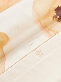 Baumwollsatin-Bettdeckenbezug Fiorella mit Blumen-Print, Webart: Satin Fadendichte 210 TC,, Cremeweiss, Mehrfarbig, B 200 x L 200 cm