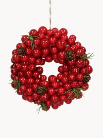 Kerstboomhangers Wreath, 2 stuks, Rood, groen, bruin, Ø 11 cm